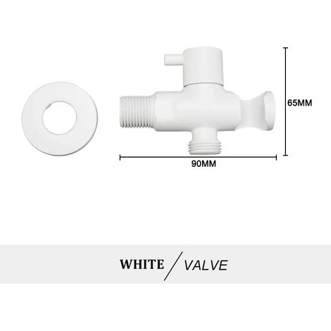 Ensemble de douchette WC bidet portable (robinet blanc) en laiton doré rose, fixation murale, autonettoyant. (1/4)