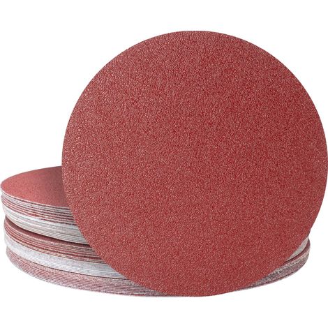 Disques de Ponçage Papier Abrasifs 250mm. 20 pièces Disques Ponceuse: Disques abrasifs perforés auto-agrippant 250 mm Grain 180 pour pour les ponceuses à crochets et à boucles d'établi (1/5)