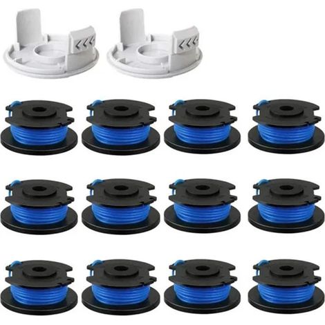 12+2-teiliges Set für Ryobi AC14RL3A Spulen/AC14HCA Spulenkappen, Rasentrimmer und Spulenschneider.