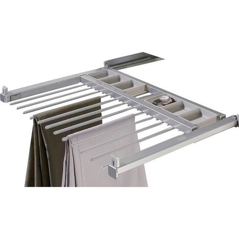 Support pantalon dressing 500-600mm argent