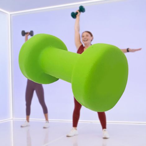 TRADE SHOP - Manubrio Singolo 6 Kg In Vinile Allenamento Esercizi Casa Palestra Workout Fit - (1/3)