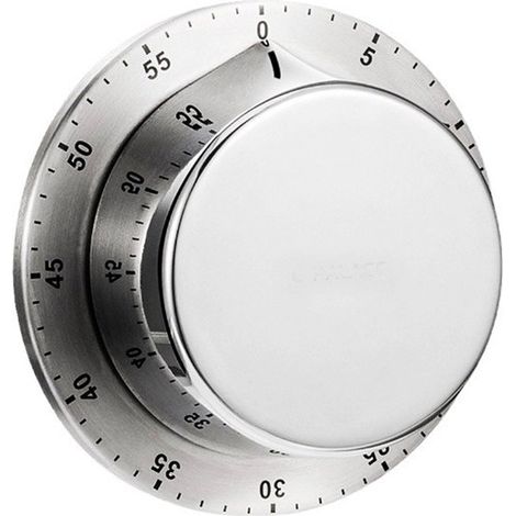 1 unidad, No requiere pilas, Temporizador de cocina magnético, Elegante carcasa de acero inoxidable, Recordatorio de conteo, 883 cm (1/5)
