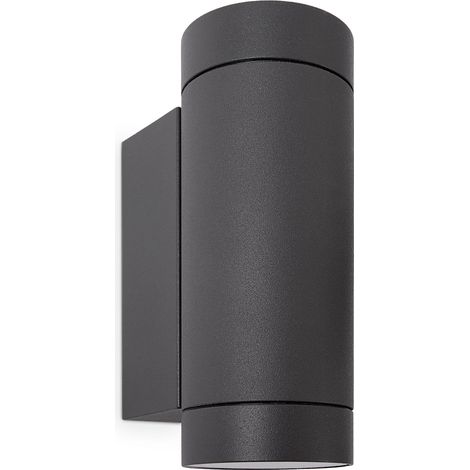 Paco Home Lámpara Pared Exterior  Iluminación Mural Caseta Jardín Lámpara Pared IP54 3000K Antracita, Tipo 1 - 2x GU10