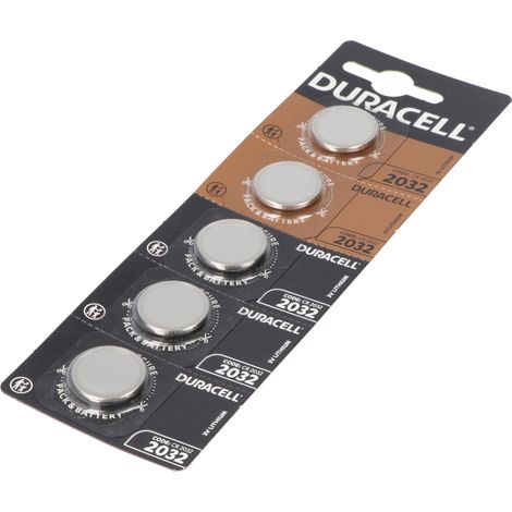 5x Duracell CR2032 Lithium Batterie 3 Volt mit bis zu 180mAh Kapazität (1/3)