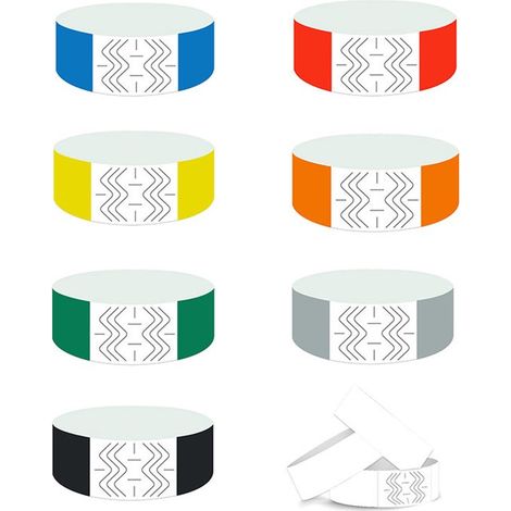800 Papierarmbänder Wasserdichte Identifikationsarmbänder Eintrittsarmbänder und farbige Armbänder für Veranstaltungen Partys Musikfestivals (1/5)