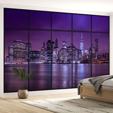 Papier peint panoramique Trompe l'oeil Verrière - New york - 130 cm x 82 cm (1/5)