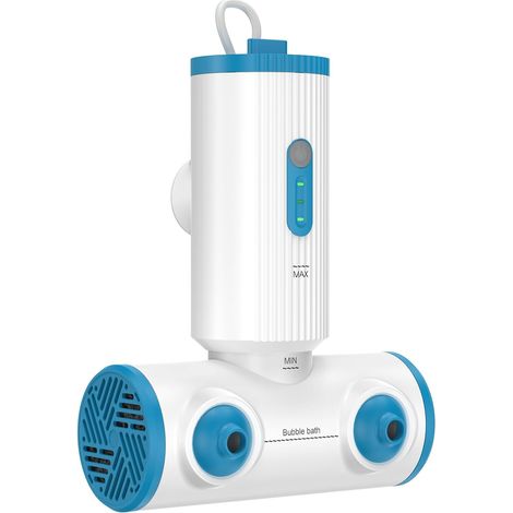 Jets pour baignoires, baignoire balnéo portable avec double jets pour baignoires, débit d'eau à 3 niveaux, batterie sans fil 5000 mAh, accessoires de bain pour femmes, hommes (1/5)