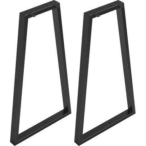 Black Trapezoidal Table Legs for Furniture Metal Sturdy Iron Material and Industrial Modern Design for Coffee Table, Modern Desk, Bedside Table, Bench (1/5)