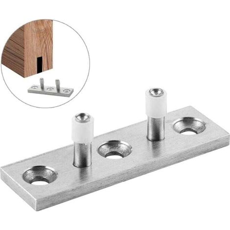 Guide de Plancher réglable en Acier Inoxydable résistant à l'installation Facile 304, pour Portes en Bois Portes coulissantes Rouleaux en Nylon (1/4)