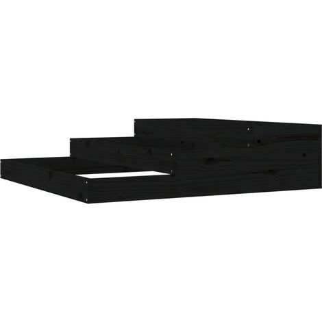 Maison Exclusive - Pflanzkübel Schwarz 107x107x27 cm Massivholz K