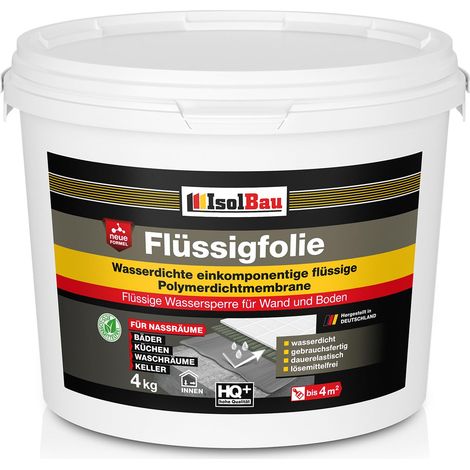 Flüssigfolie 4 kg Original Dichtfolie Hoch-Flexibel Abdichtung Bad Dusche (1/5)