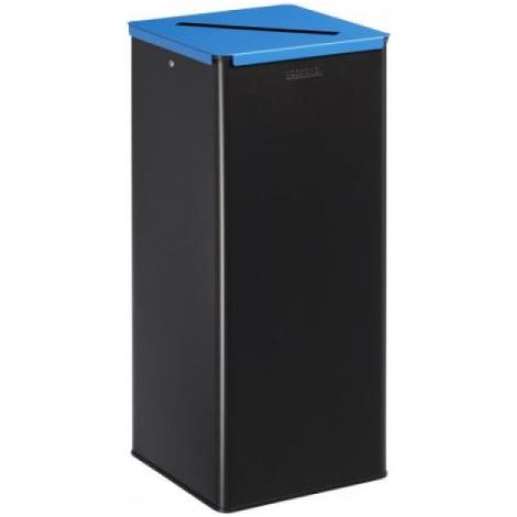 Poubelle de tri sélectif Calitri - papier - 40l - gris manganèse / bleu ciel - RAL 5015 (1/3)
