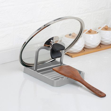Couvercle de casserole, porte-spatules de comptoir, porte-cuillères, égouttoir multifonctionnel, accessoire de rangement indispensable pour la cuisine.-AquaForge (1/4)