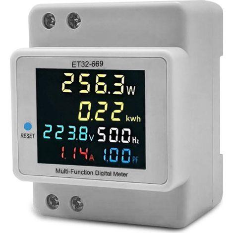 Contatore di energia digitale monofase sei in uno con display LCD,AC40V-300V,100A voltmetro,frequenzimetro e misuratore del fattore di potenza