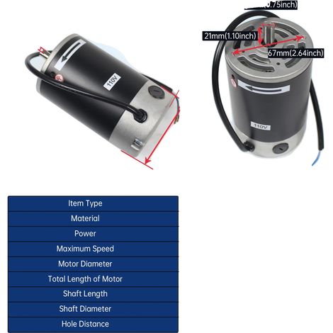 Moteur de Mini Tour, Haute Efficacité, Fonctionnement Silencieux, 550W pour CJ 0618, 220V (1/2)