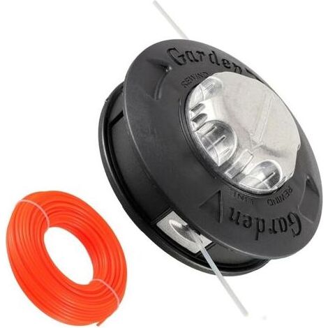 Pair Tête de bobine de rechange M10 x 1,25 mmTête de coupe débroussailleuse pour débroussailleuse automatique, Fil à gauche avec fil de 30 m x 2,4 mm(Noir) (1/5)