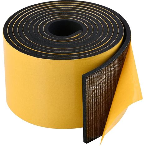 Ruban Mousse Adhésive 70mm Large 6mm Épaisseur Bande Néoprène Autocollante Caoutchouc Isolation Joint Anti-vibration Meuble Protection Voiture,5M (1/4)