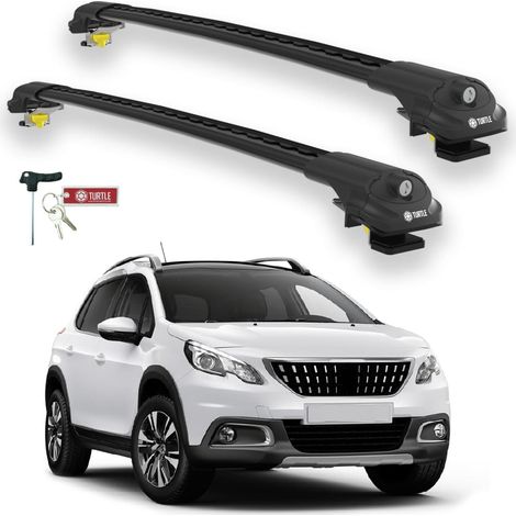 TURTLE kompatibel mit Peugeot 2008 2013-2019 Dachträger Air1 Schwarz (1/5)