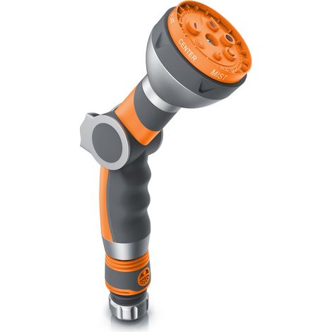 Brandson Gartenbrause 7 Sprühprofile - Garten Handbrause für Gartenschlauch - Pistolengriff mit Halteclip - 1-8 bar Wasserdruck - regelbar (1/5)