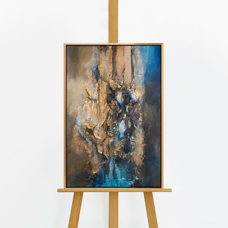 Gemälde Elegante Abstraktion Rahmen Gold 60x40 cm (1/5)