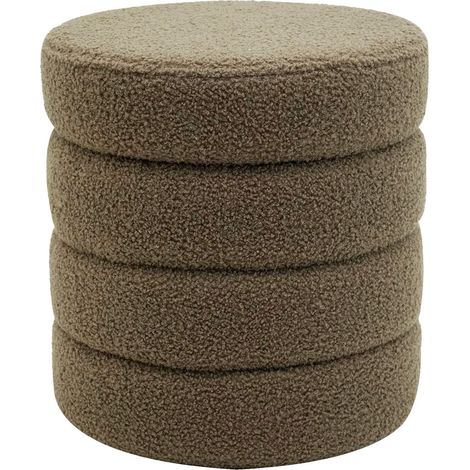 Pouf avec rangement Rebecca Mobili Bunya 40x37x37 Tissu Polyester MDF Moderne