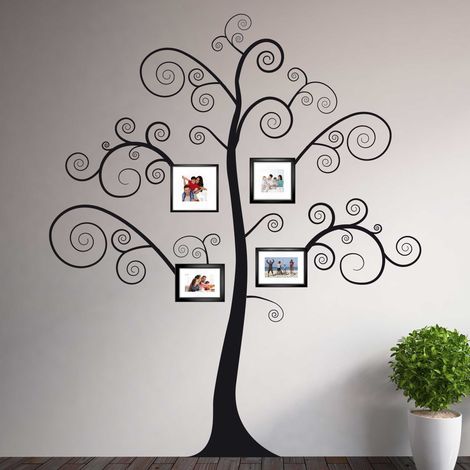 Sticker mural XXL Black Tree (1/4)