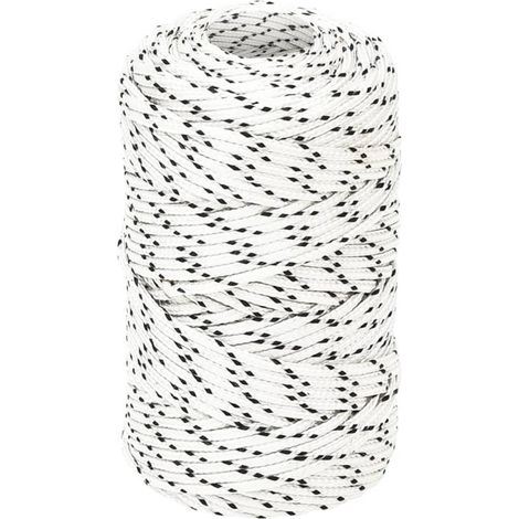 vidaXL Braided Boat Rope White 2 mmx500 m Polyester