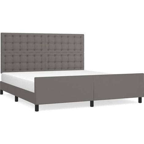 Maison Exclusive - Cadre de lit sans matelas gris 160x200 cm similicuir
