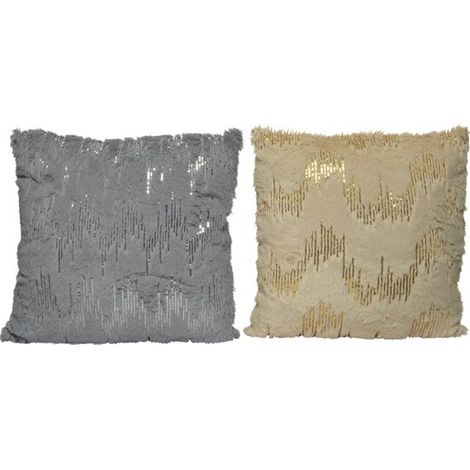 CUSCINO IN POLIESTERE CON LUSTRINI 43X43 ASSORTITI