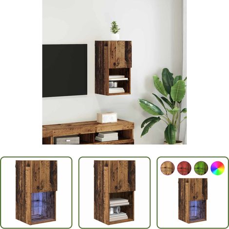 Bois ancien - Meuble TV mural Bois ancien 30,5 x 30 x 60 cm Bois d'ingénierie (1/5)