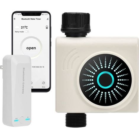 WLAN-Bluetooth-Bewässerungstimer, automatische Bewässerung, Regenmodus, wasserdichter Bewässerungstimer für den Außenbereich (1/4)