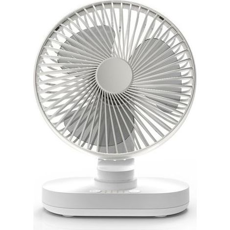 Ventilateur de Bureau USB, Mini Ventilateur de Table, Automatique Oscillant Petit Ventilateur Rechargeable, 4 Vitesses Ventilateur Silencieux