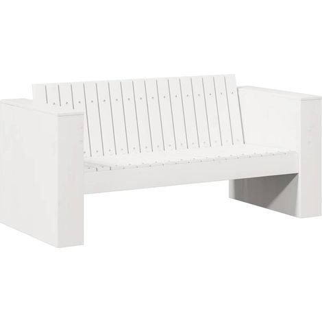 Maison Exclusive - Divano da giardino Bianco 134 x 60 x 62 cm Pino massello