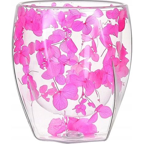 Vaso térmico de doble fondo ECARLA con hortensias 300ml Rosa SZK90 (1/5)