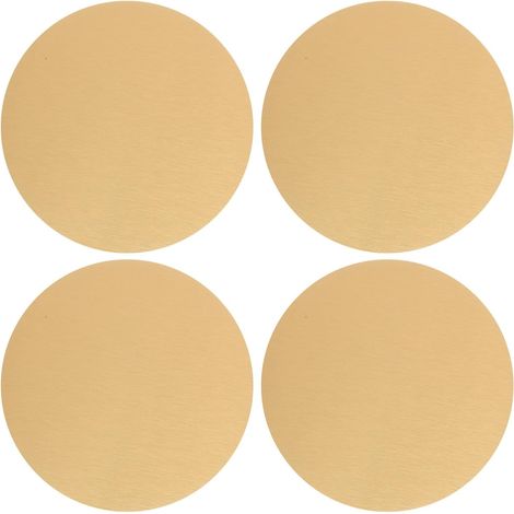 de 4 dessous de verre ronds isolation thermique acier