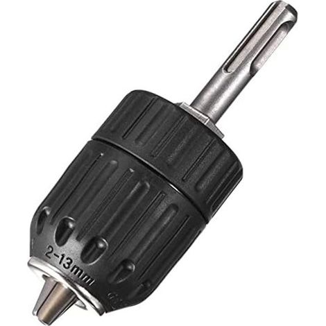 Adaptateur de tige SDS pour mandrin sans clé 1/2" 2-13 mm 1/2-20UNF pour perceuses à percussion sans fil, noir,OUYLAF (1/5)