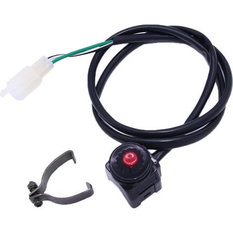 Motorcycle start/stop switch, red button, hazard lights, handlebars, 49cc mini sports car accessories, clutch (1/5)