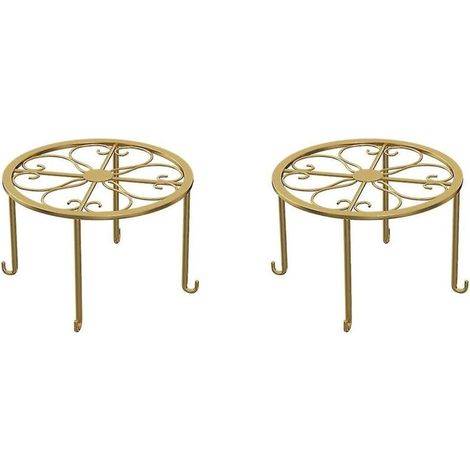 Support de pot de fleurs en fer au sol pour plantes de jardin, balcon, support rond, décoration d'intérieur (1/3)