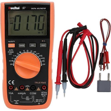 VC97 Digitales Multimeter mit automatischer Bereichswahl, LCD-Display, universeller elektrischer Tester, Anti-Burn-Funktion, Maximalanzeige bis 3999