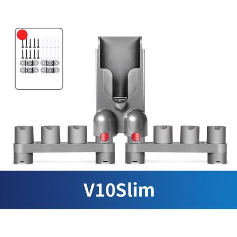 Wandmontierte Aufbewahrungshalterung und Zubehörhalter für Dyson V10 Slim Staubsauger, mit Platz für bis zu 10 Zubehörteile. (1/4)