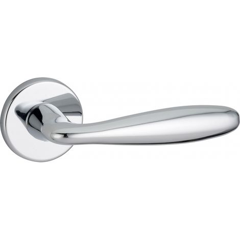 Maniglia di design Luxor, per porta, su rosetta tonda, cromo lucido - FROSIO BORTOLO