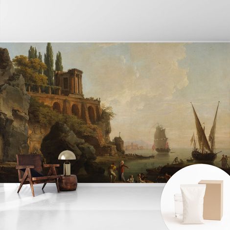 Papier peint avec colle pour décoration moderne de salon chambre à coucher cuisine et bureau Facile Scène marine 416x254 cm (1/5)