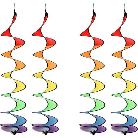 Mobile Éolienne Arc-en-Ciel - Résistant UV et Imperméable - Pour Jardin et Intérieur - Lot de 4 (1/5)