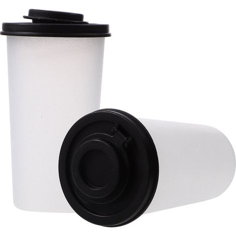 Lot de 2 pots vides en plastique pour sel, poivre et épices, avec couvercle, réutilisables. (1/5)