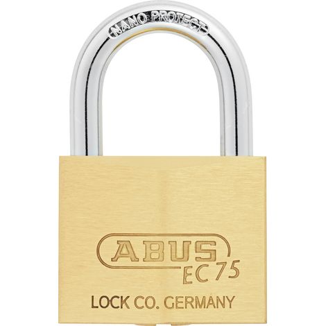Zylindervorhangschloss 75/50 gl.-7561 Schlosskörper-B.50mm MS gl.ABUS