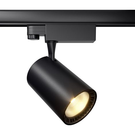 Faretto Per Binario Moderno Vuoro 20W Alluminio Nero 1 Luce Calda