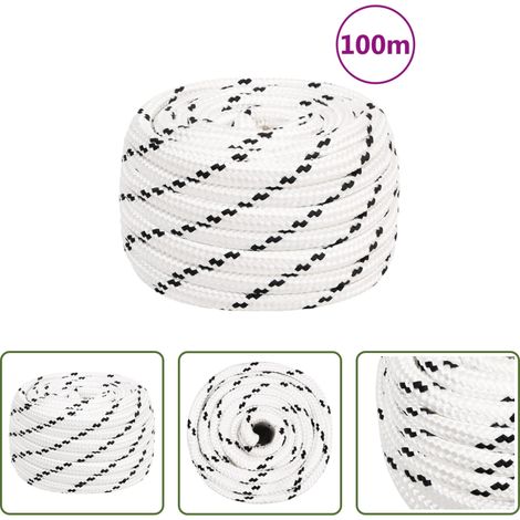 vidaXL Hausseil - Arbeitsseil Weiß 16 mm 100 m Polyester (1/5)