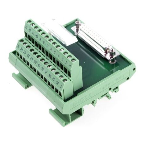 Module d'interface Sub-D 25 Contacts, Femelle, Montage sur Rail DIN ( Prix pour 1 )