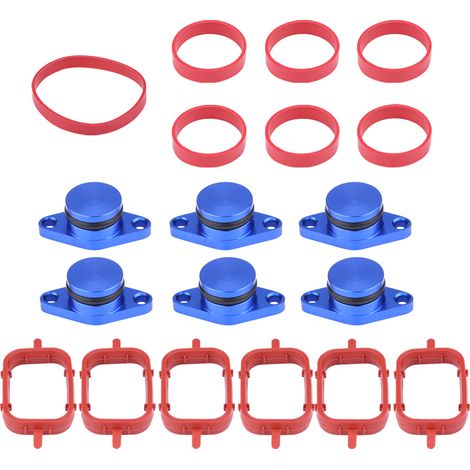 Kit de réparation d'obturateurs de papillons d'admission diesel 6x22mm pour BMW, avec joints de collecteur (Bleu) (1/5)