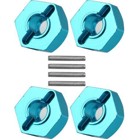 4 pièces bouchon anti-poussière écrou de roue 17mm alliage aluminium pour voiture RC 1/8 HSP 94762 94886 (violet) (1/5)